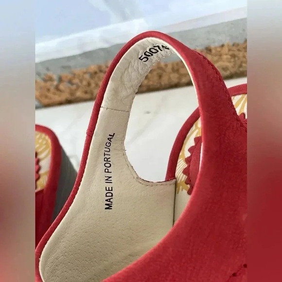 COPY - Fly London Ylfa Scarlet Red Leather Lace sandals size 8 - Picture 5 of 14